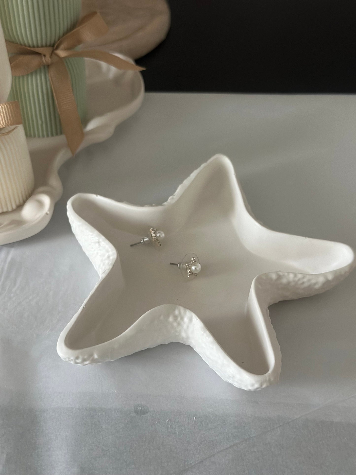 Jewelry tray, Starfish trinket dish, Handmade, Ring dish, Birthday Gift, Key tray, Home Decor, Handmade Gift favors, Bulk, Decorative tray