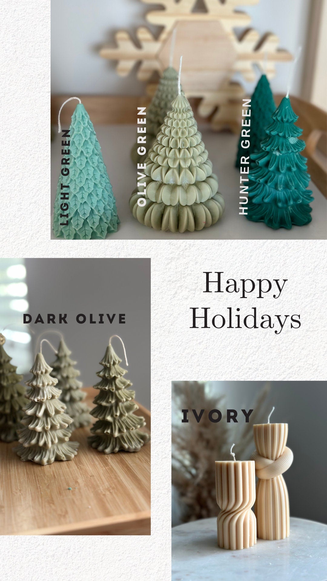 Christmas tree candle, Christmas decor, Soy wax candles (Set of 2), Gift Favors, Home decor, Candle shop, Christmas Gift, Pine tree candle