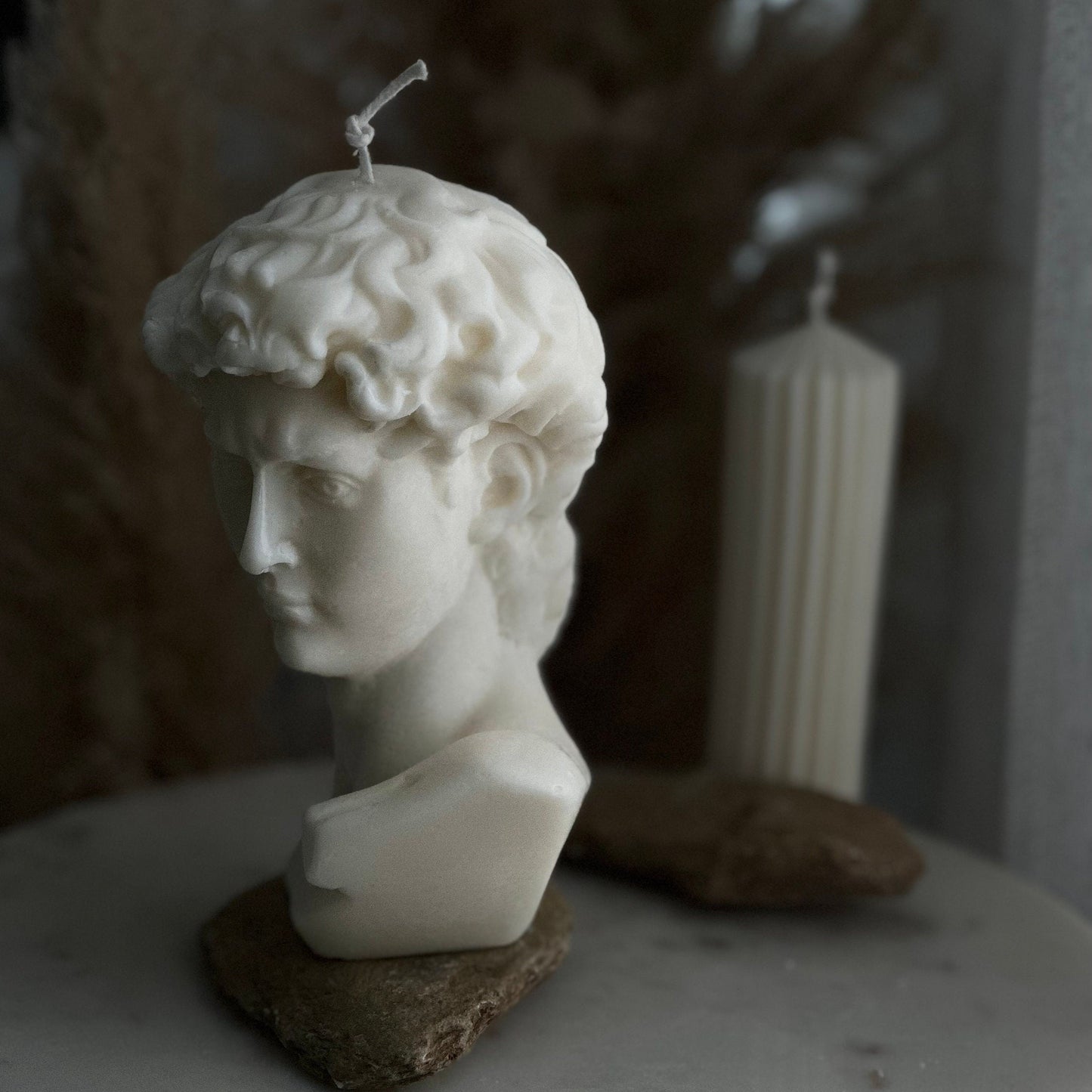 David Bust Candle (1pc), Large Head of David Bust, Soy Wax Candle, Sculptural Candle, Birthday gift, Handmade, Goddess candles, Home Decor