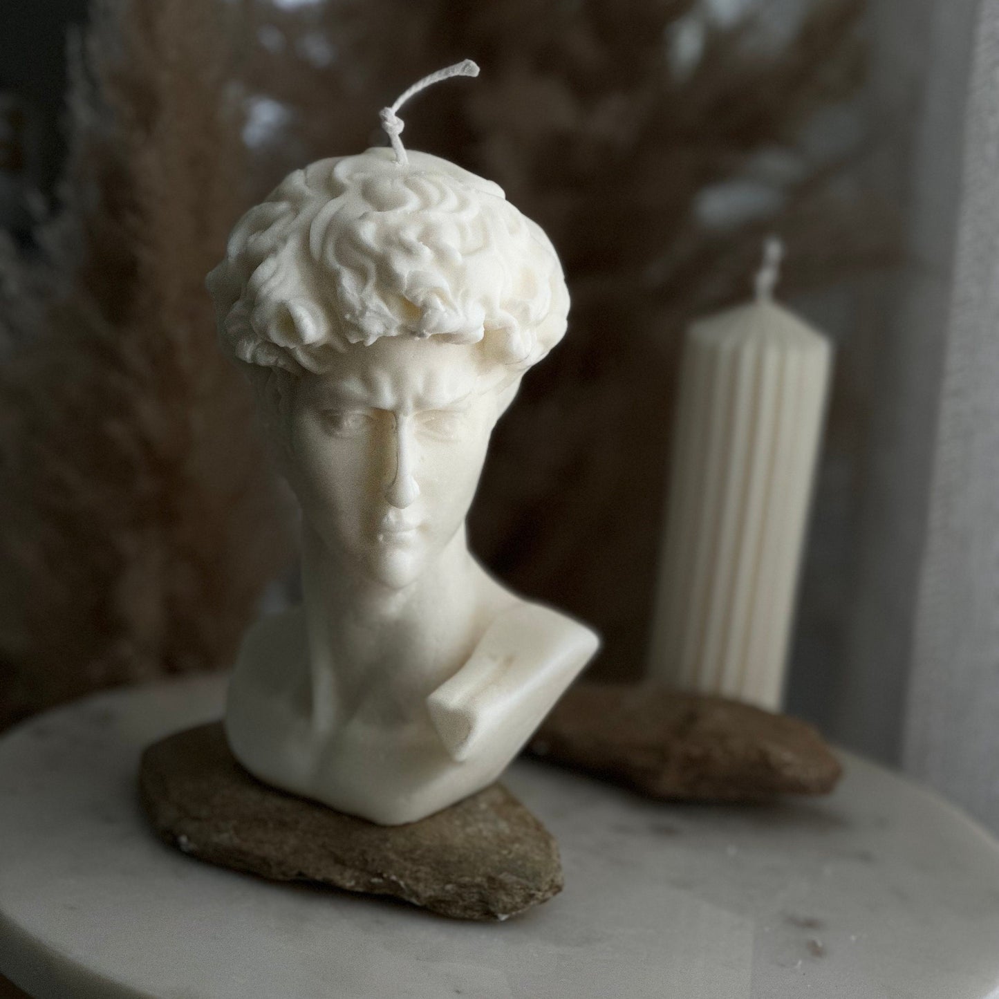 David Bust Candle (1pc), Large Head of David Bust, Soy Wax Candle, Sculptural Candle, Birthday gift, Handmade, Goddess candles, Home Decor