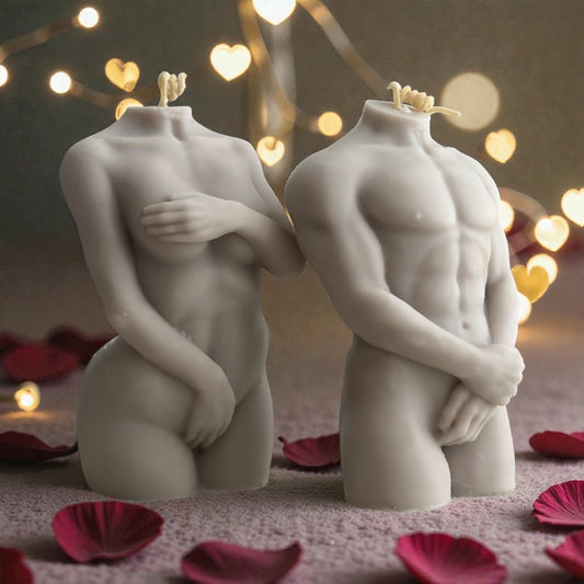 Man Women Torso Candles (Set of 2), Handmade gift, Soy Wax, Goddess Candles, Set of 2, Birthday Gift, Aroma Candles, Home Decor