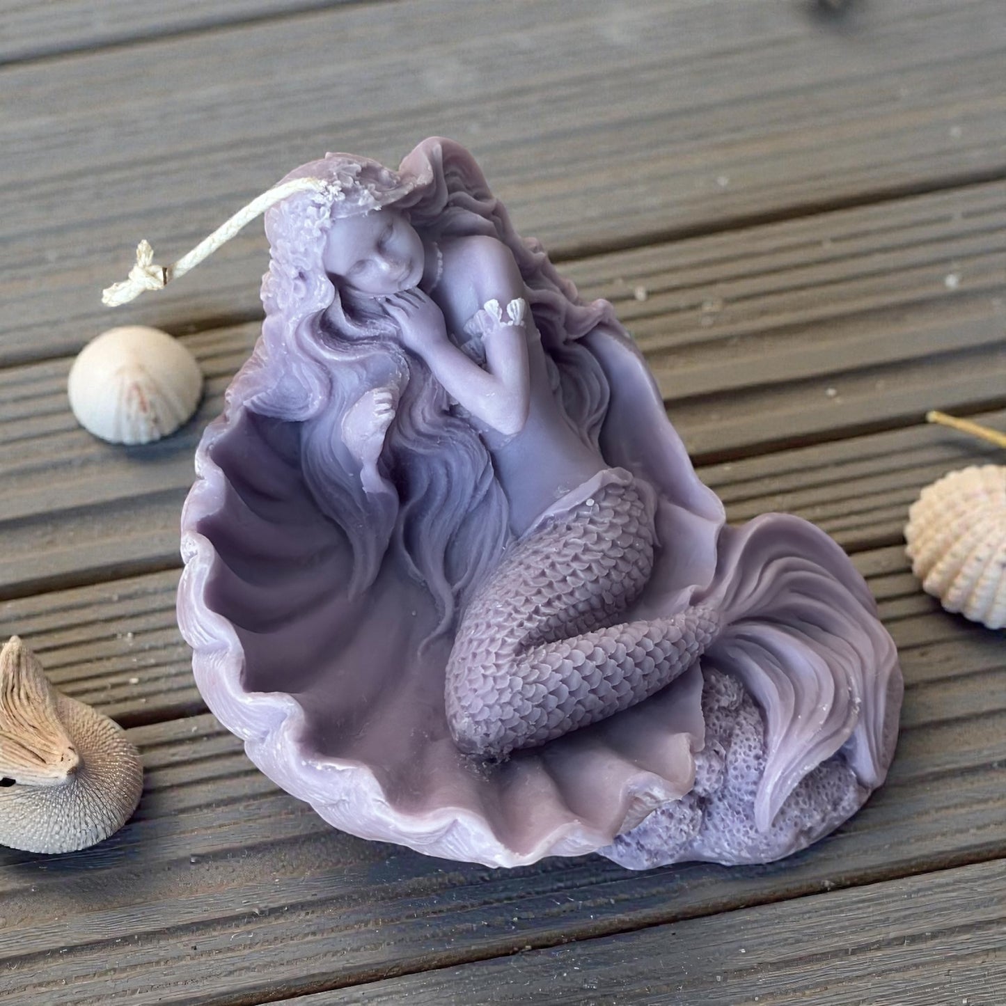 Mermaid Candle, Soy candle, Beach Vibe Candle, Aroma Candle, Birthday Gift, Custom Color, Gift Favors, Sculpture candle, Handmade Gift