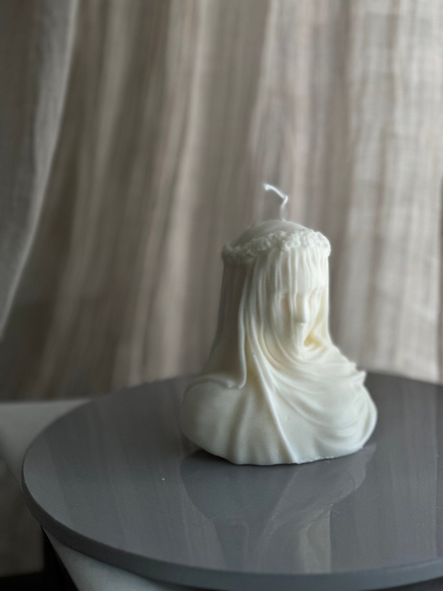 Veiled Lady Candle (1pc), Soy Wax Candle, Sculptural Candle, Birthday gift, Handmade Candle, Goddess candle, Home Decor, Custom Color, Eco