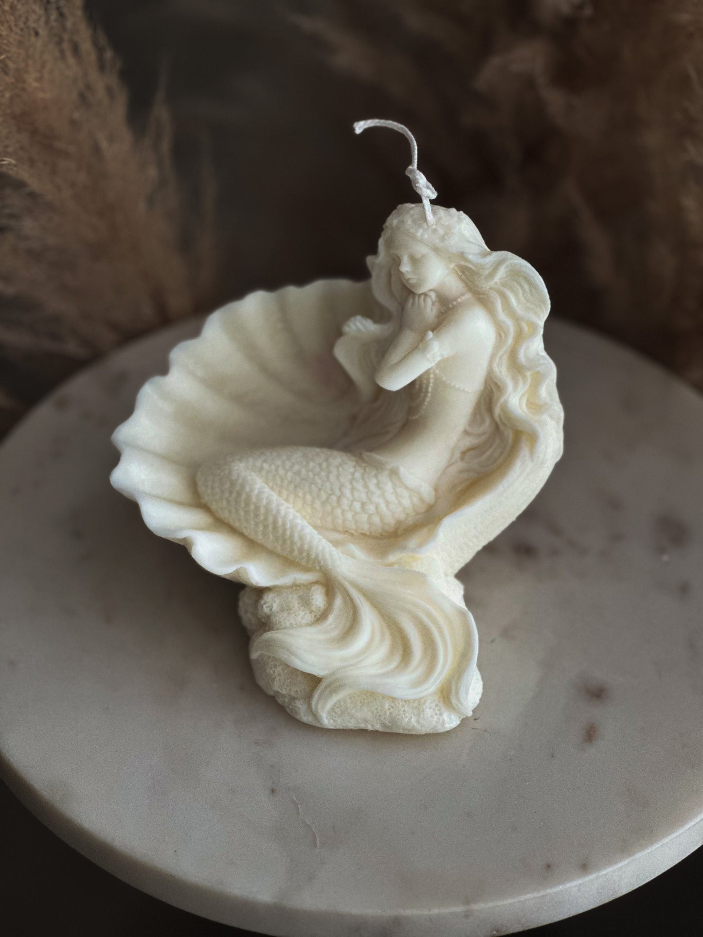 Mermaid Candle, Soy candle, Beach Vibe Candle, Aroma Candle, Birthday Gift, Custom Color, Gift Favors, Sculpture candle, Handmade Gift