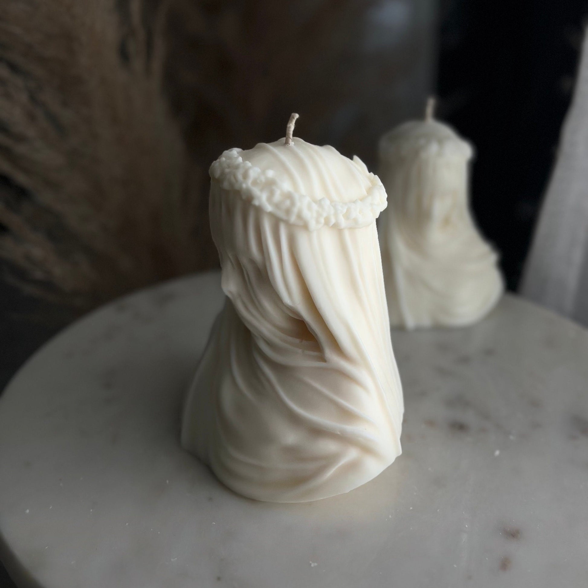 Veiled Lady Candle (1pc), Soy Wax Candle, Sculptural Candle, Birthday gift, Handmade Candle, Goddess candle, Home Decor, Custom Color, Eco