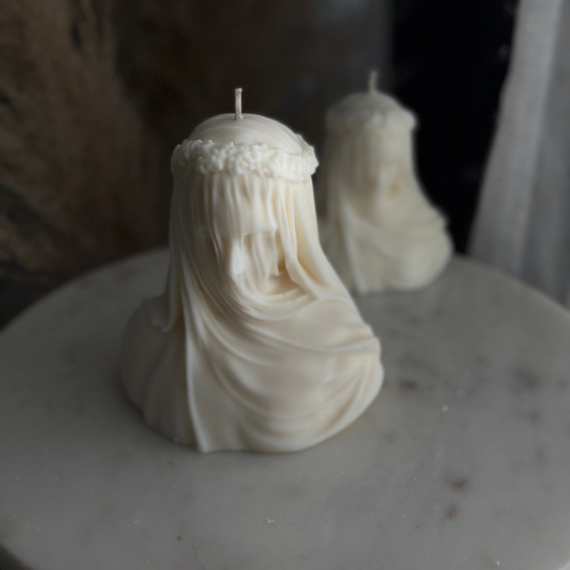 Veiled Lady Candle (1pc), Soy Wax Candle, Sculptural Candle, Birthday gift, Handmade Candle, Goddess candle, Home Decor, Custom Color, Eco