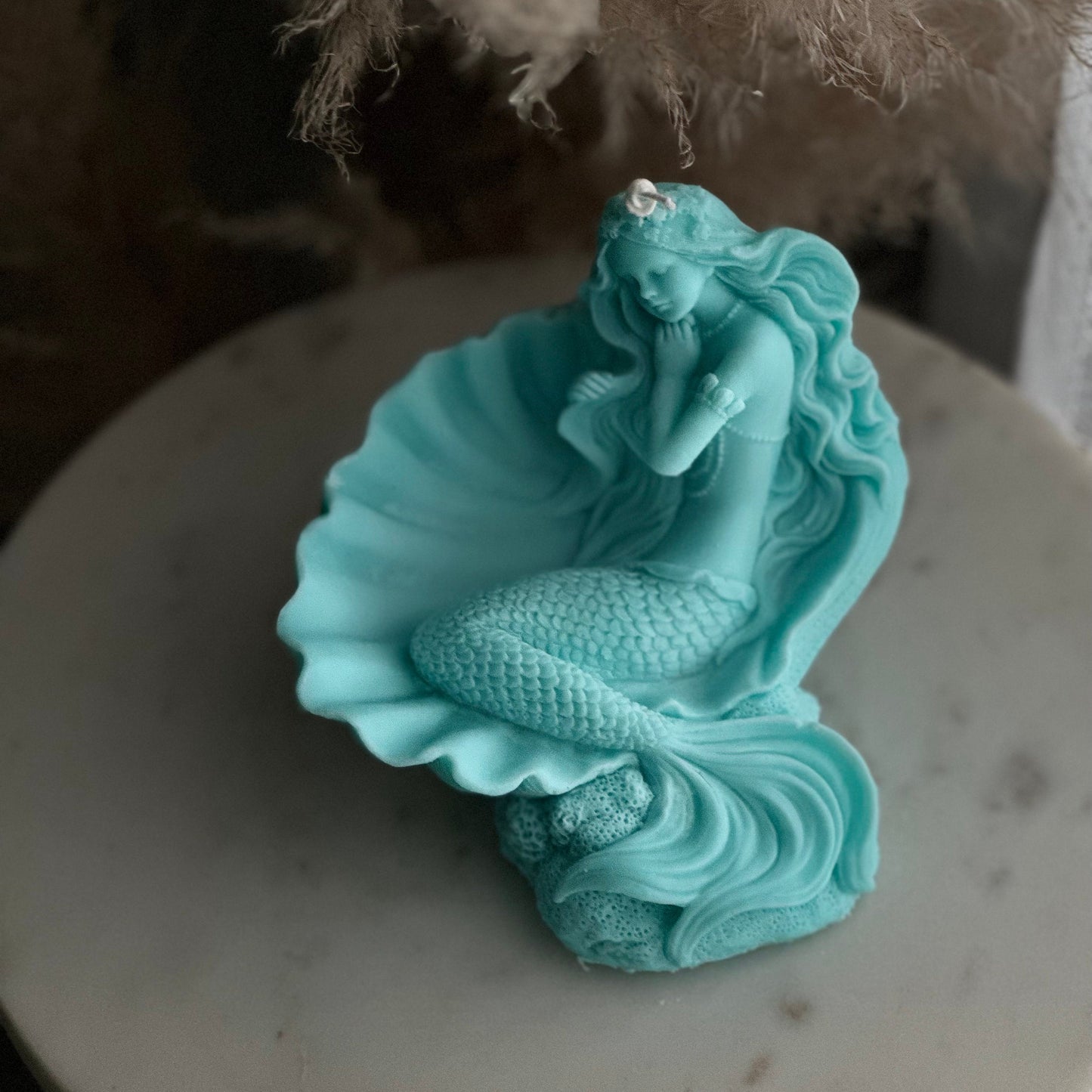 Mermaid Candle, Soy candle, Beach Vibe Candle, Aroma Candle, Birthday Gift, Custom Color, Gift Favors, Sculpture candle, Handmade Gift