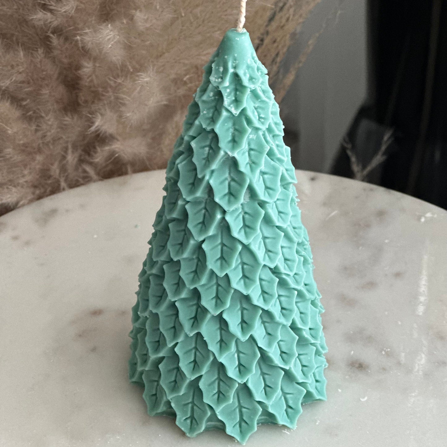 Tall Christmas tree candle (1pc), soy wax candle, Christmas gift, Christmas decor, Fir tree, Tree with petals, custom color, Gift Favors