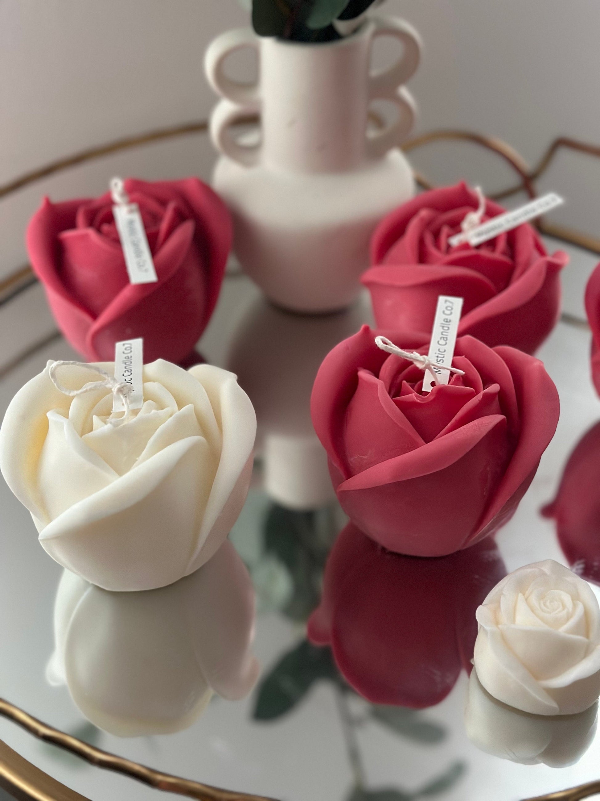 Handmade Rose Candle (1pc), Wedding Favors, Custom Color, Soy Wax, Wedding Decor, Handmade Gift, Rose candle, Custom Scents, Luxury Decor