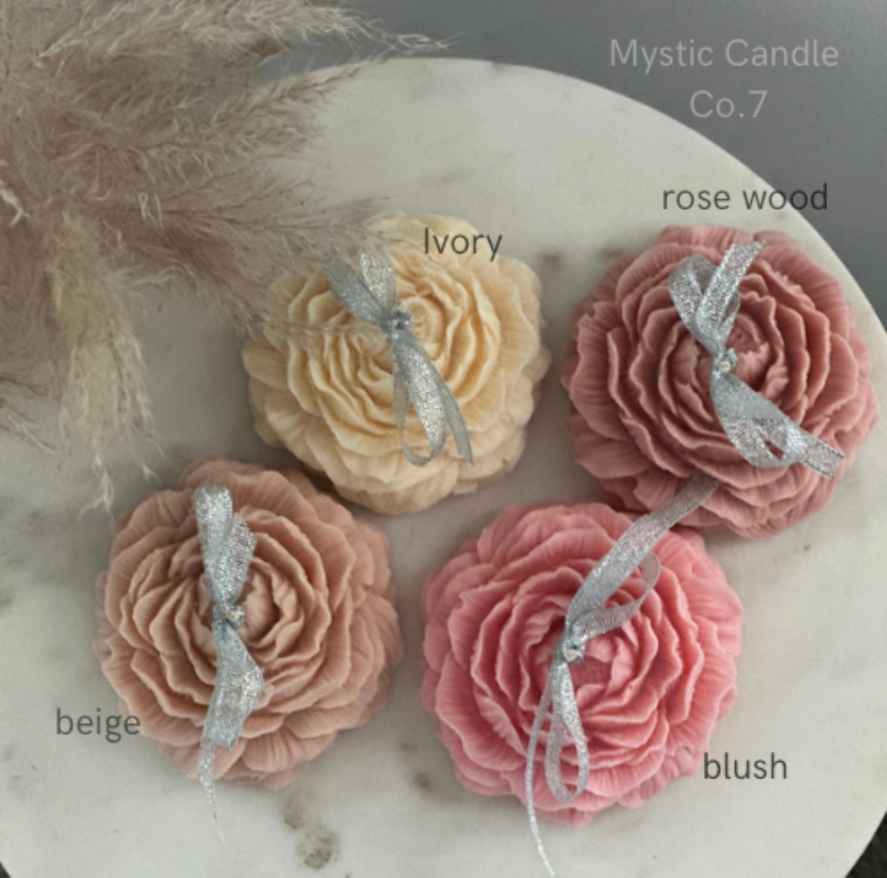 Bulk Flower Candles, Soy Candle, Birthday Gift, Wedding Decor, Engagement favors, Peony candle, Gift Favors, Wedding decor, Custom Color