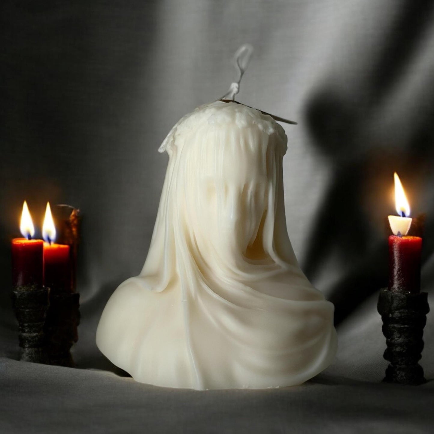 Veiled Lady Candle (1pc), Soy Wax Candle, Sculptural Candle, Birthday gift, Handmade Candle, Goddess candle, Home Decor, Custom Color, Eco