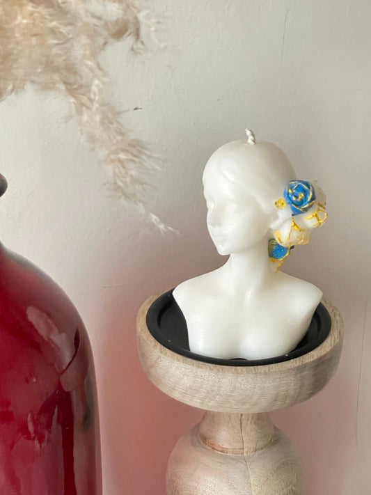 Female Bust candle, Handmade Gift, Aesthetic Decor, Decorative Candle, Birthday gift, Home Decor, Soy Wax Candles, Flowers, Aroma candles