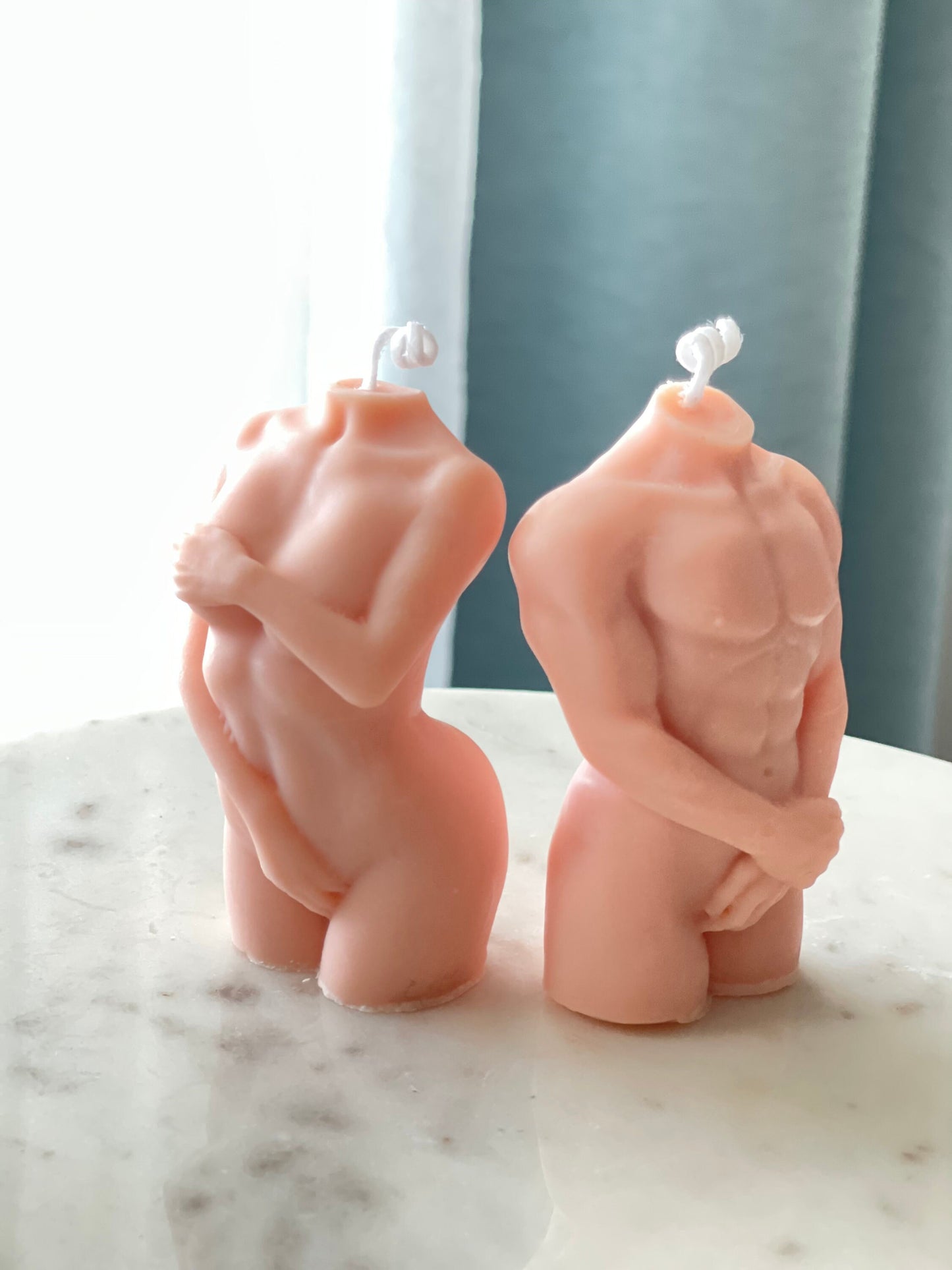 Man Torso, Women Torso Candle, Hand-Poured, Soy Wax, Goddess Candles, Set of 2, Birthday Gift, Aroma Candles, Home Decor