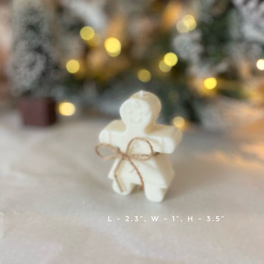 Gingerbread man candle, gingerbread lady soy wax candle, set of 2, Christmas gift, Christmas decor, aroma candles, Birthday gift, Home decor
