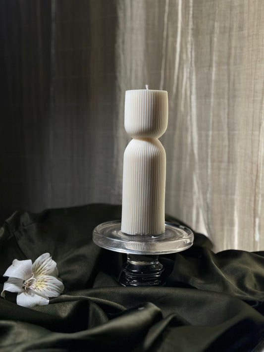 Ribbed Pillar Candle, Cylinder Soy Wax Candle, Birthday Gift, Decorative Candle, Aroma candle, St. Valentine’s Day gift, Handpoured