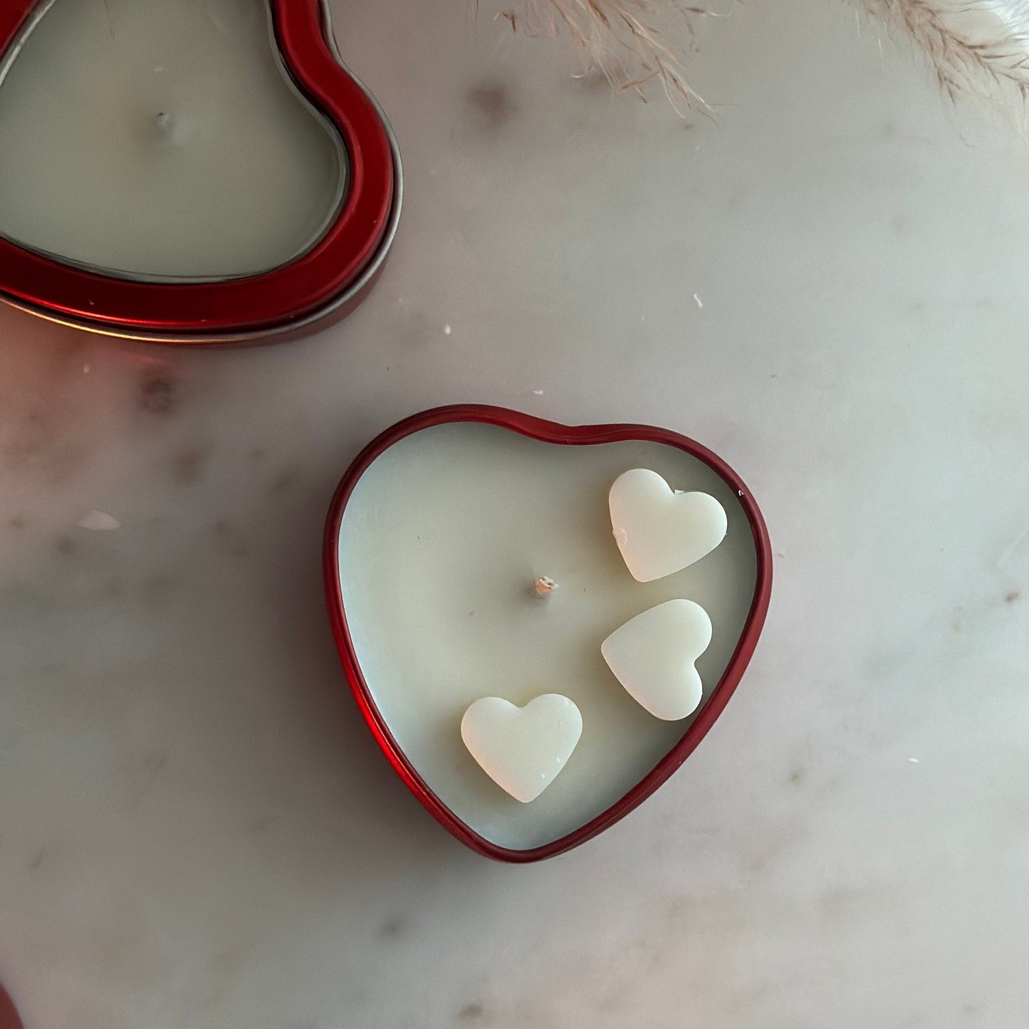 Heart shaped candle(1pc), Tins Valentine’s candle gift, Birthday gift, Wrdding decor, Soy Wax candle, Luxury candles, Anniversary, Love