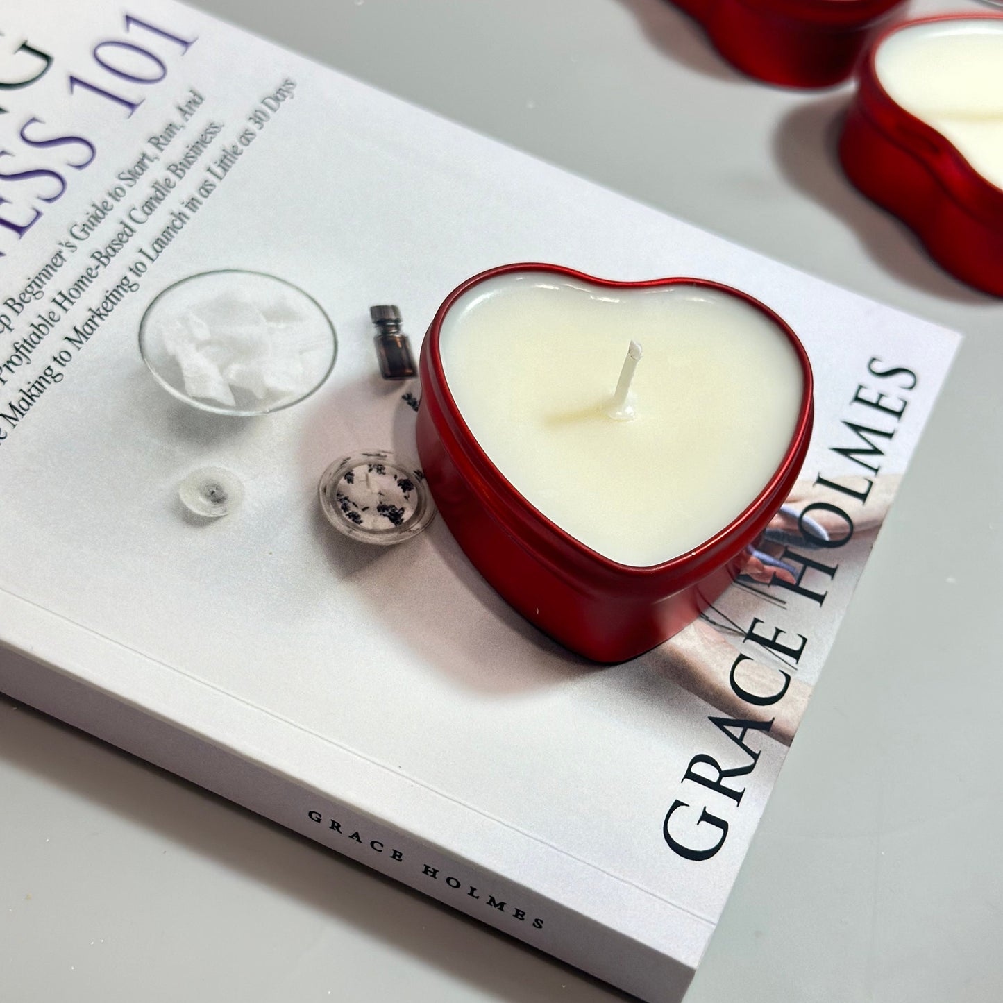 Heart shaped candle(1pc), Tins Valentine’s candle gift, Birthday gift, Wrdding decor, Soy Wax candle, Luxury candles, Anniversary, Love