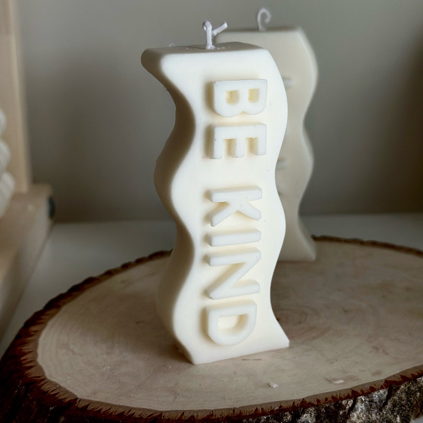 Be Kind candle, Waved Letters candle, Birthday gift, Home Decor, Unique candles, Luxury candle, Valentine’s, Handpoured candles