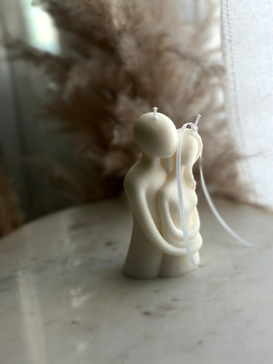 Hugging couple candle, Sculptured candles, pillar candles, aroma candles, wedding Decor, birthday Gift, anniversary gift, hand-poured candle