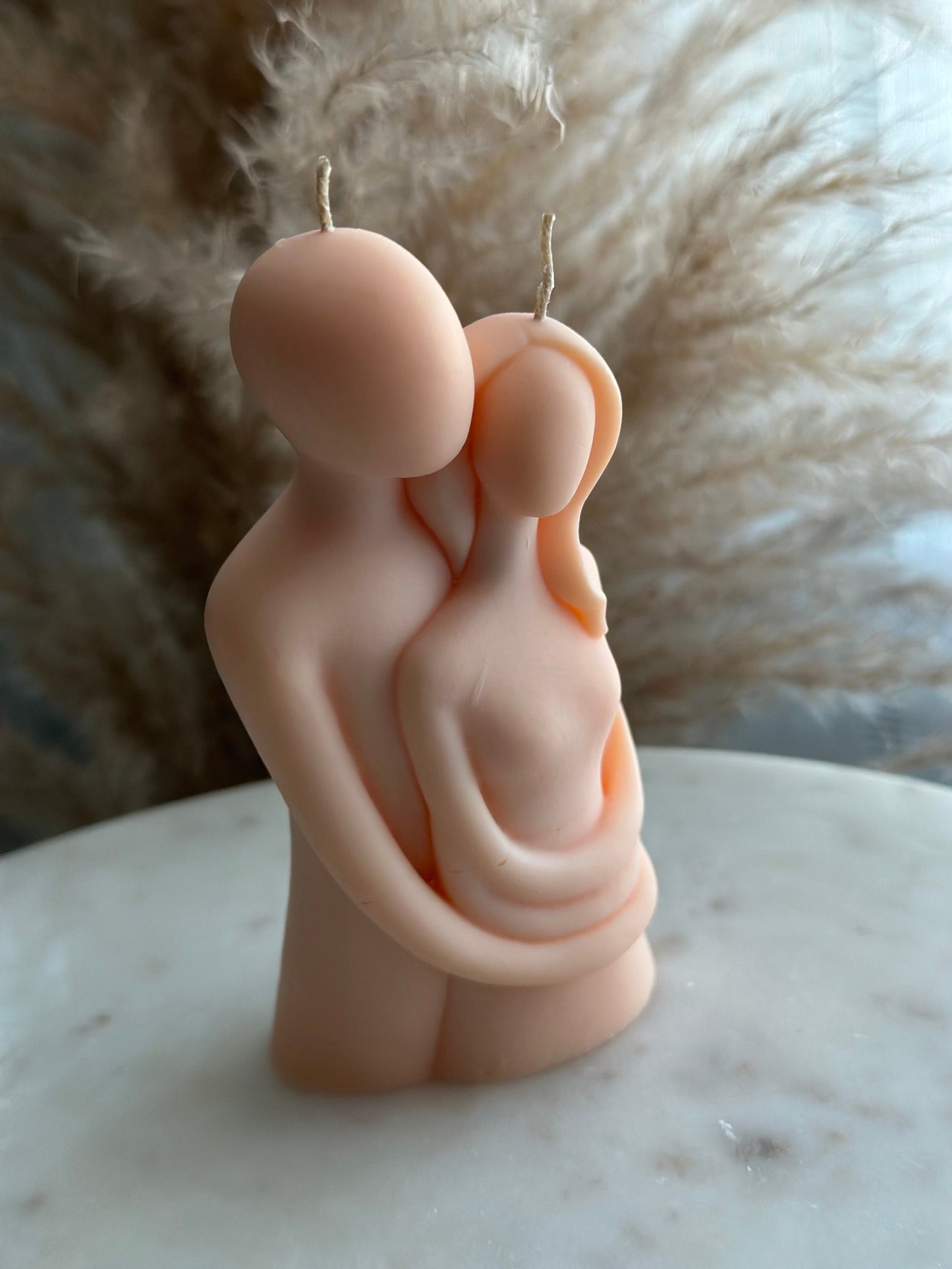 Hugging couple candle, Sculptured candles, pillar candles, aroma candles, wedding Decor, birthday Gift, anniversary gift, hand-poured candle