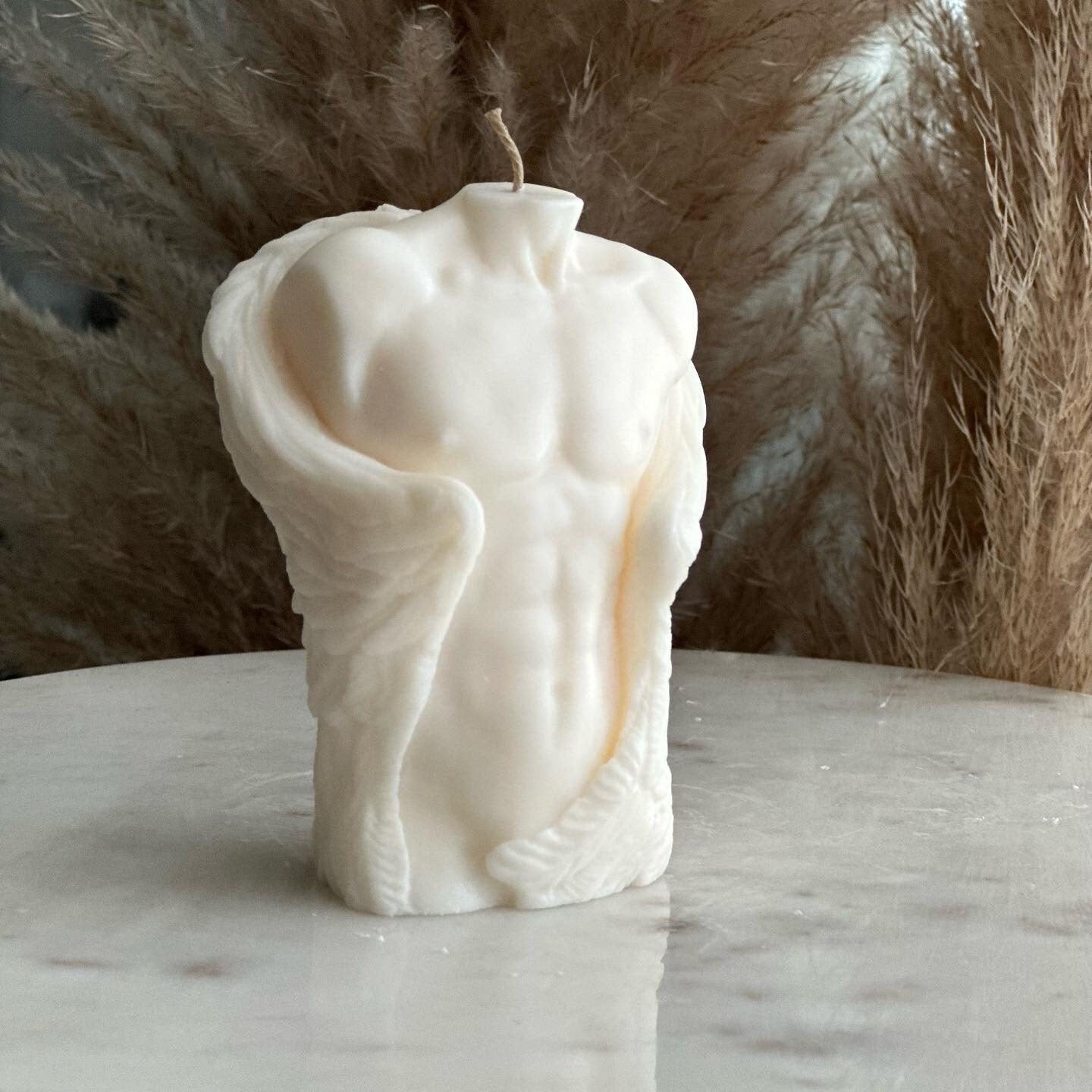 Male Angel Torso with Wings, Soy wax candles, Hand-poured Candles, Home decor, Decorative candles, Male with wings, Aroma Candles