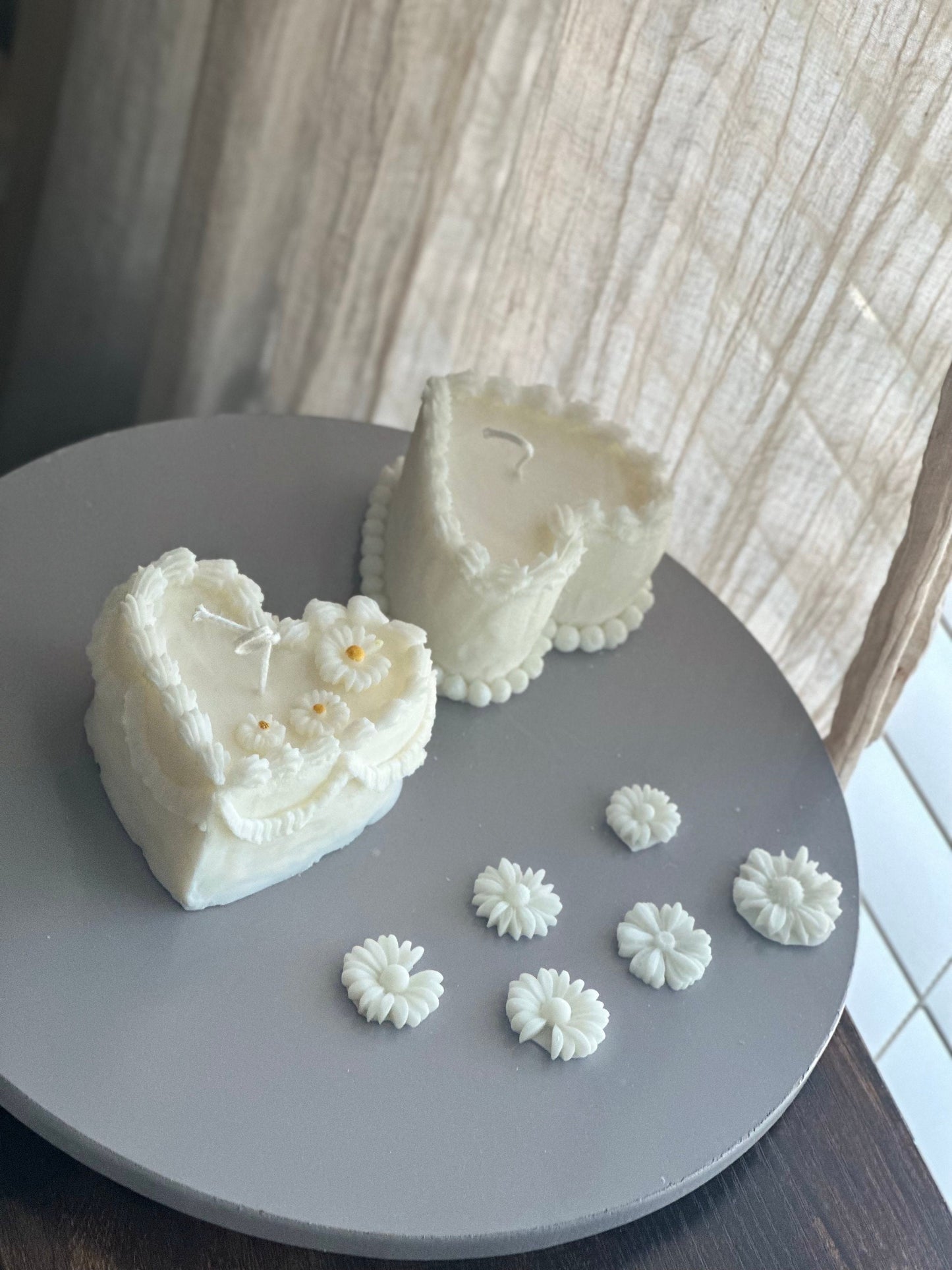 Birthday cake candle ( 1 pc), soy Wax Candle, Heart shaped candle , Hand-poured candle, Aroma Candles, Wedding gift, birthday gift, handmade