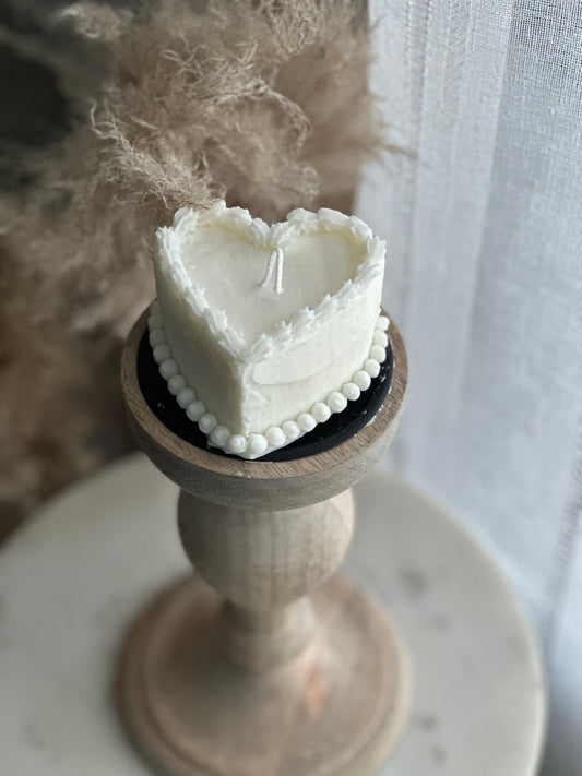 Birthday cake candle ( 1 pc), soy Wax Candle, Heart shaped candle , Hand-poured candle, Aroma Candles, Wedding gift, birthday gift, handmade