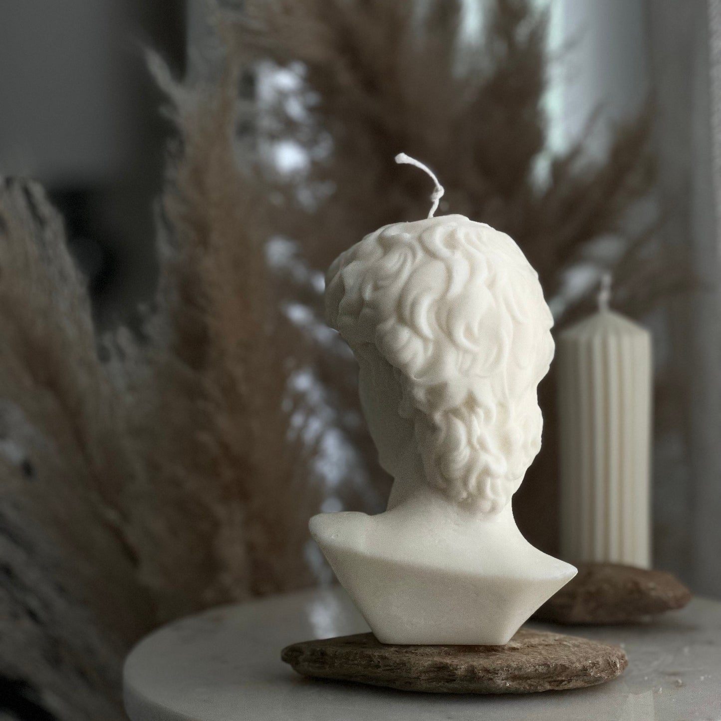 David Bust Candle (1pc), Large Head of David Bust, Soy Wax Candle, Sculptural Candle, Birthday gift, Handmade, Goddess candles, Home Decor