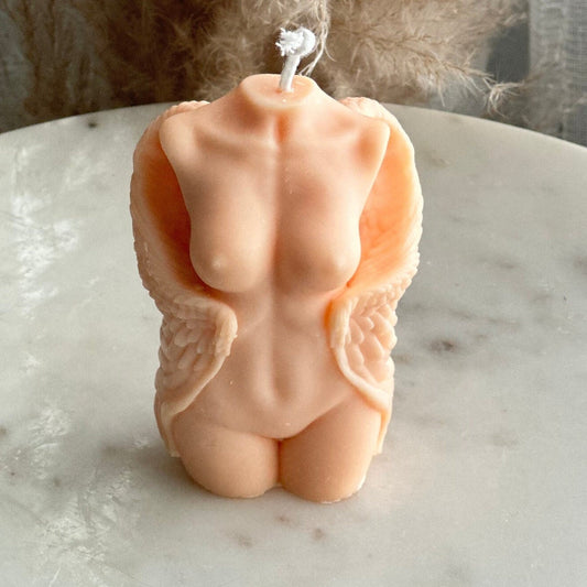 Angel with Wings, Soy wax candle, Hand-poured Candles, Female body, Decorative candles, Spa candles, Aroma Candles, Birthday gift, Decor