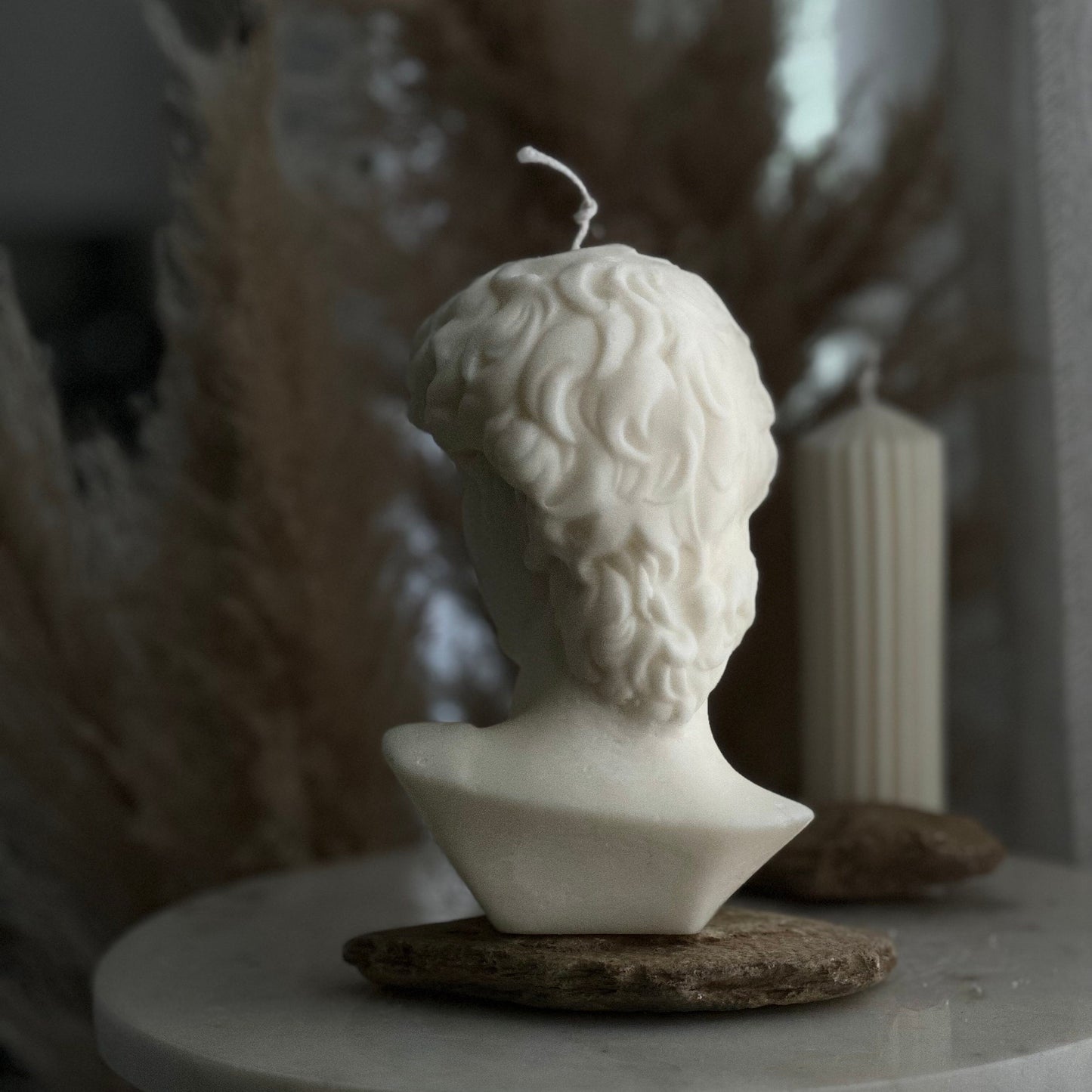 David Bust Candle (1pc), Large Head of David Bust, Soy Wax Candle, Sculptural Candle, Birthday gift, Handmade, Goddess candles, Home Decor