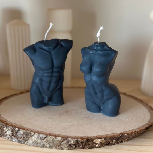 Torso Candles, Men Torso Candle, Women Body Candle, Set Of 2, Aesthetic, Soy Wax Candles, custom color and scent candles, Aromatherapy