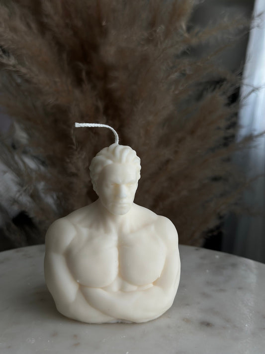 Men torso candle, Soy wax candle, Male with muscle candle, male body, Decorative candle, Birthday Gift, Aroma candle, Christmas Gift.