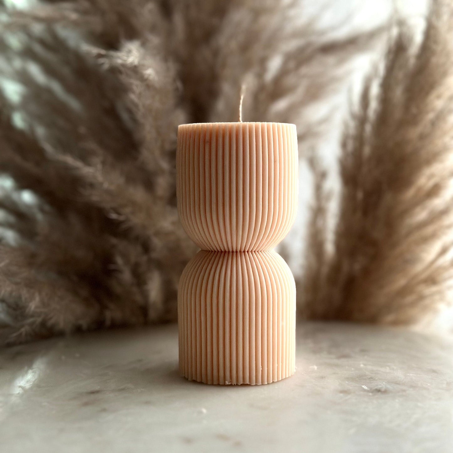 Ribbed Pillar Candle, Tall candles, Birthday Gift, Wedding decor, Soy Wax candles, Christmas gift, Hand-poured Candles, custom colors