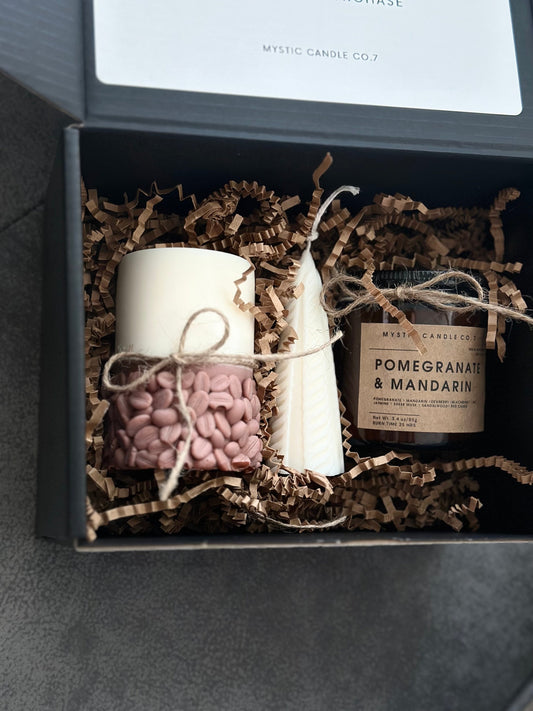Christmas Gift set (3 pcs), Soy Wax candles, Aroma candles, Christmas gift, Candles for Christmas Display, gift shop, festive decor